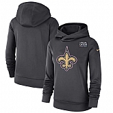 Women New Orleans Saints Anthracite Nike Crucial Catch Performance Hoodie,baseball caps,new era cap wholesale,wholesale hats
